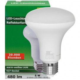 LED Lampe, Reflektor, E27 / 6W, 480 lm, TS Electronic