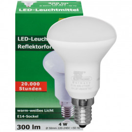 LED Lampe, Reflektor, R50, E14 / 4W, 300 lm, 120 cd, TE Electronic