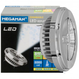 LED Lampe, Reflektor, G53 / 15W, 850 lm, 2800K, Megaman