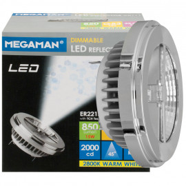 LED Lampe, Reflektor, G53 / 15W, 850 lm, 2800K, Megaman