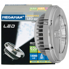 LED Lampe, Reflektor, G53 / 11W, opal, 630 lm, 2800K, Megaman
