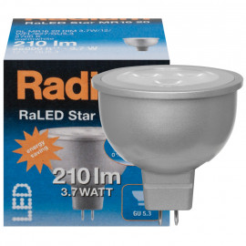 LED Lampe, Reflektor, RaLED STAR, MR16, GU5,3 / 3,7W, 210 lm, 2700K, Radium