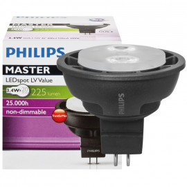 LED Lampe, Reflektor, MASTER LEDSpot Value, GU5,3 / 3,4W, 225 lm, 3000K, Philips