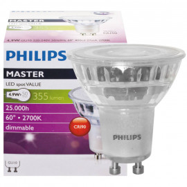 LED Reflektorlampe PAR16, MASTER LEDSPOT VALUE, GU10 4,9W(50W) 355lm 2700K