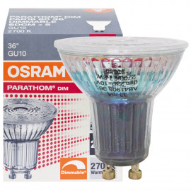 LED Lampe, Reflektor, GU10 / 8W, 600 lm, 2700K, Osram