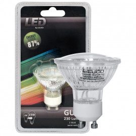 LED Lampe, Reflektor, GU10 / 3W, 230 lm, 3000K, Leuchten Direkt