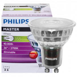 LED Reflektorlampe PAR16 MASTER LEDspot ExpertColor GU10 5,5W(50W) 355lm 2700K