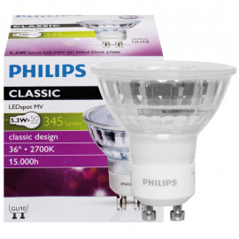 LED Lampe, Reflektor, CLASSIC LEDSpot, GU10 / 5,3W, 345 lm, 2700K, Philips