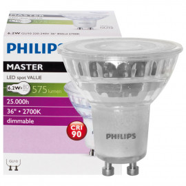LED Reflektorlampe PAR16, MASTER LEDSPOT VALUE, GU10 6,2W(80W) 575lm 2700K