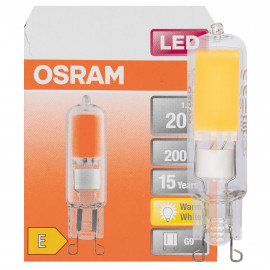 Stiftsockellampe, klar, LED BASE PIN, G9, 2700K 1,8W (20W), 200 lm L 62mm, Ø 16mm