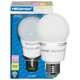 LED Lampe, AGL CLASSIC, E27 / 10W, opal, 650 lm, 2800K Megaman