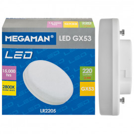 LED Lampe, Reflektor, GX53 / 3,5W, 220 lm, 2800K, Megaman