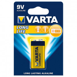 Batterie, LONGLIFE, Alkaline, Block, 6LR61, 9V - Varta