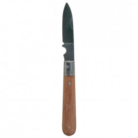 Kabel Messer, klappbar, mit Holzschale