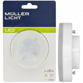 LED Lampe, Reflektor, GX53 / 6W, 4000K, 450 lm, 4000 K, Müller Licht