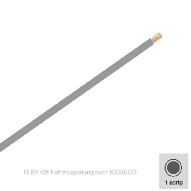 0,35 mm² einadrig Kfz FLRy Leitung Farbe Grau ( Meterware )