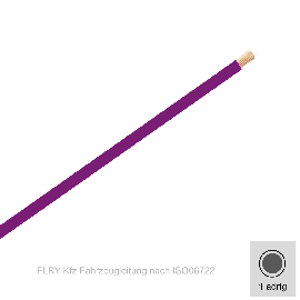 1,00 mm² einadrig Kfz FLRy Leitung Farbe Violett ( Meterware )