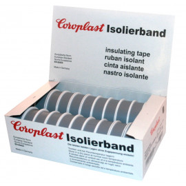 Coroplast Box PVC Isolierband Breite 15 mm, Länge 10 m Farbe grau Inhalt 20 Stück