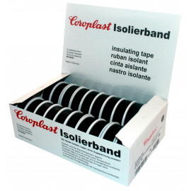 Coroplast Box PVC Isolierband Breite 15 mm, Länge 10 m Farbe schwarz Inhalt 20 Stück