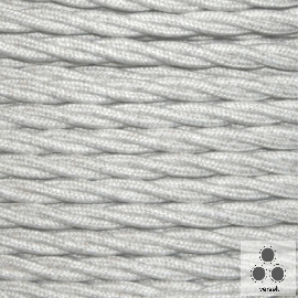 Textilkabel, Stoffkabel, Baumwolle Melange  3 adrig 3 x 0,75 mm² verseilt (Meterware)