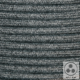 Textilkabel, Stoffkabel, Farbe Baumwolle schwarz weiß 3 adrig 3 x 0,75 mm² Füllgarn rund