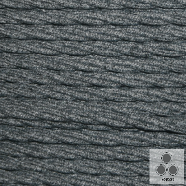 Textilkabel, Stoffkabel, Farbe Baumwolle schwarz-weiß 3 adrig 3 x 0,75²mm verseilt