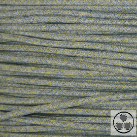 Textilkabel, Stoffkabel, Baumwolle Schwarz Weiß Gelb 3 adrig 3 x 0,75 mm² rund