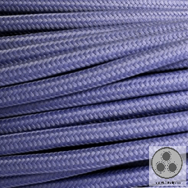 Textilkabel, Stoffkabel, Farbe Violettblau 3 adrig 3 x 0,75 mm² rund mit Füllgarn (Meterware)