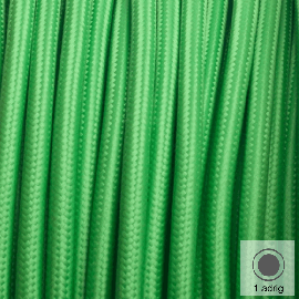 Textilkabel, Stoffkabel, Farbe Grün 1 adrig 1 x 0,75 mm² rund (Meterware)