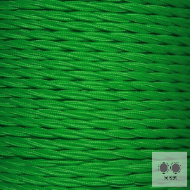 Textilkabel, Stoffkabel, Farbe Grün 2 adrig 2 x 0,75 mm² verseilt (Meterware)