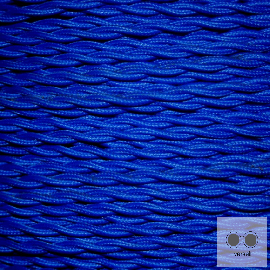 Textilkabel, Stoffkabel, Farbe Königsblau 2 adrig 2 x 0,75 mm² verseilt (Meterware)