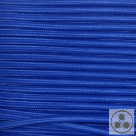 Textilkabel, Stoffkabel, Farbe Königsblau 3 adrig 3 x 0,75 mm² rund (Meterware)