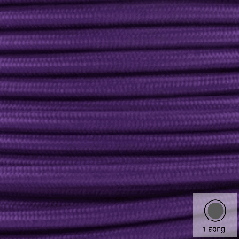 Textilkabel, Stoffkabel, Farbe Lila 1 adrig 1 x 0,75 mm² rund (Meterware)