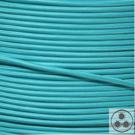 Textilkabel, Stoffkabel, Farbe Mint 3 adrig 3 x 0,75 mm² rund (Meterware)