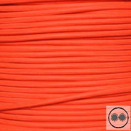 Textilkabel, Stoffkabel, Farbe Neon Orange 2 adrig 2 x 0,75 mm² rund (Meterware)