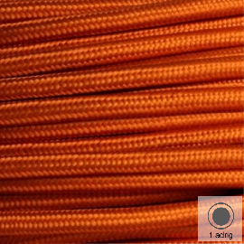 Textilkabel, Stoffkabel, Farbe Orange 1 adrig 1 x 0,75 mm² rund (Meterware)