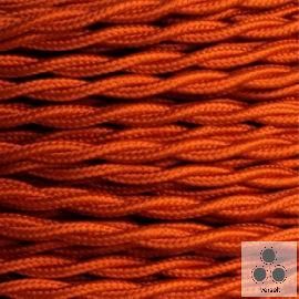 Textilkabel, Stoffkabel, Farbe Orange 3 adrig 3 x 0,75 mm² verseilt (Meterware)