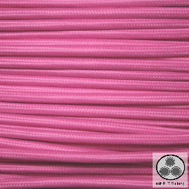 Textilkabel, Stoffkabel, Farbe Pink 3 adrig 3 x 0,75 mm² rund mit Füllgarn (Meterware)