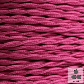 Textilkabel, Stoffkabel, Farbe Pink 3 adrig 3 x 0,75 mm² verseilt (Meterware)