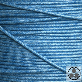 Textilkabel, Stoffkabel, Farbe Retro Blau 3 adrig 3 x 0,75 mm² rund (Meterware)