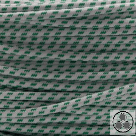Textilkabel, Stoffkabel, Farbe Welle Grün 3 adrig 3 x 0,75 mm² rund (Meterware)