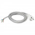 Bügeleisen Anschlusszuleitung, H03 RT-F, 3 x 0,75²mm, 2 m, weiß/grau  