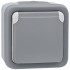 Steckdose 1 fach Aufputz Feuchtraum, IP44, grau, LEGRAND PLEXO