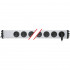 Steckdosenleiste 12 fach, 3 x 1,5²mm, 1,5 m, grau/schwarz, mit Schalter mit Kinderschutz