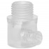 Leuchten Klemmnippel Nylon, transparent, M10 mit seitlicher Schraube