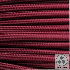 Textilkabel, Stoffkabel, Farbe Bordeaux 3 adrig 3 x 0,75 mm² rund mit Füllgarn (Meterware)