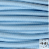 Textilkabel, Stoffkabel, Farbe Light Blau 2 adrig 2 x 0,75 mm² rund (Meterware)