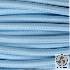 Textilkabel, Stoffkabel, Farbe Light Blau 3 adrig 3 x 0,75 mm² rund mit Füllgarn (Meterware)