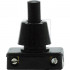 Druck Einbau Schalter  Hals 12mm schwarz 230V / 2A Gewindedurchmesser 10mm