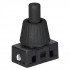 Druck Einbau Schalter  Hals 12mm schwarz 230V / 2A Gewindedurchmesser 10mm